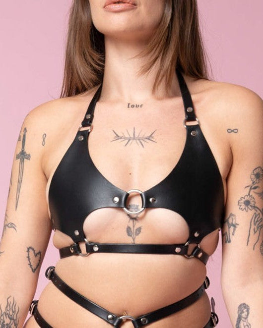 Cut out cage harness bra